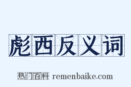 彪西反义词是什么意思的图片